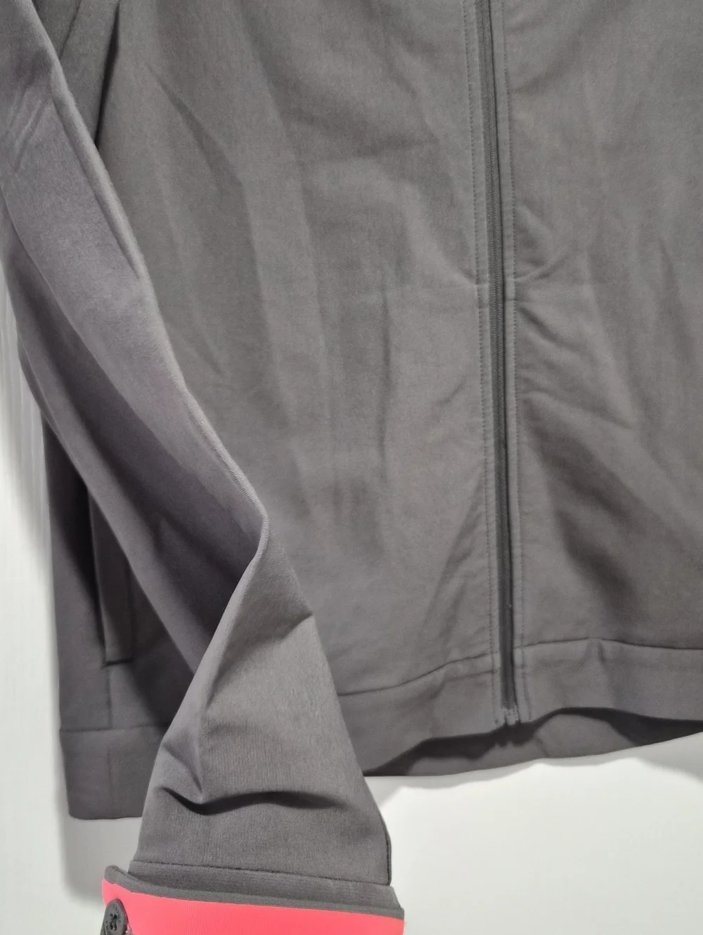 Rapha Mens Loopback Harrington Grey With Pink Lining Full Zip Jacket Size Small